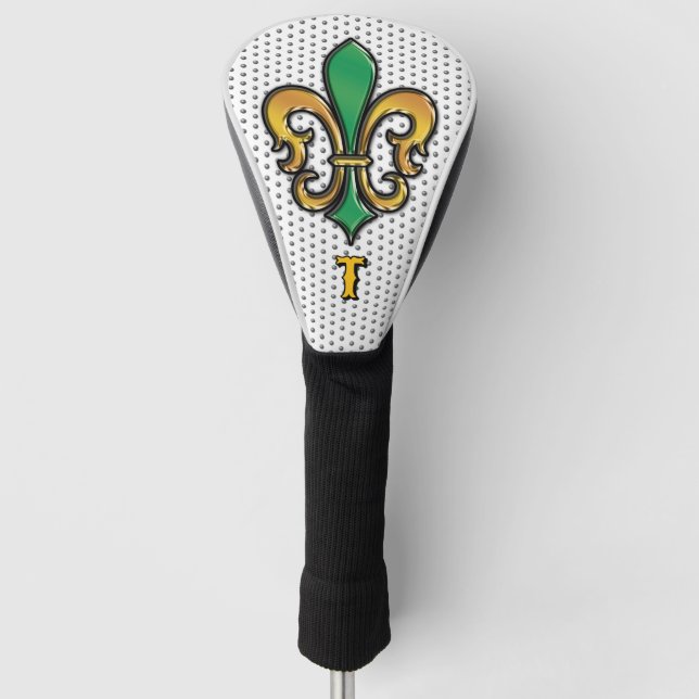 Elegant Custom Fleur De Lis Golf Design Golf Head Cover (Front)