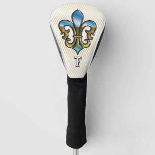 Elegant Custom Fleur De Lis Golf Design Golf Head Cover