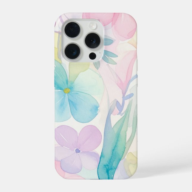 Elegant Custom Floral Photo iPhone Case (Back)