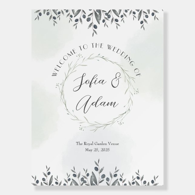Elegant custom Garden-Inspired Foam Board (Front)