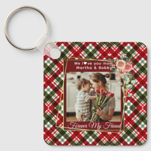 Elegant Custom Gift for Mom Mothers Day 1 Photo Keychain