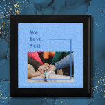 Elegant Custom Gifts for Friends Moving Away Blue Gift Box<br><div class="desc">Offer heartfelt sentiments with our Elegant Custom Gifts for Friends Moving Away Blue gift box, a personalized gesture for friends embarking on new adventures. The tranquil blue shade mirrors the vast expanse of open possibilities, symbolizing the spirit of change. Customize the box with your personal touch, whether a heartfelt message...</div>