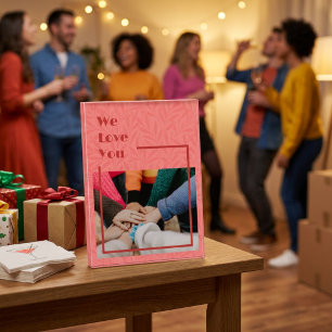Elegant Custom Gifts for Friends Moving Away Pink Photo Block