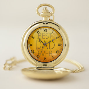 Elegant Custom Gold Pocket Watch For Dad