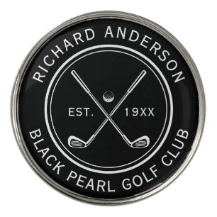 Elegant Custom Golf Club Name   Ball Marker