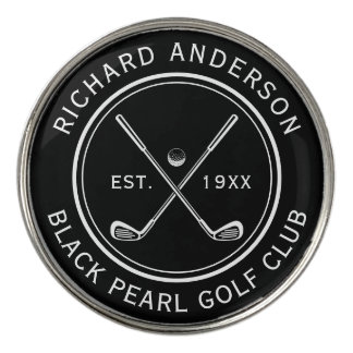 Elegant Custom Golf Club Name   Ball Marker