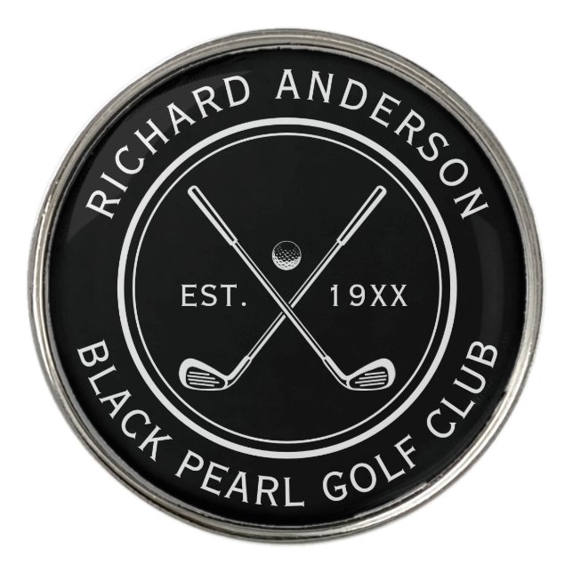 Elegant Custom Golf Club Name   Ball Marker (Front)