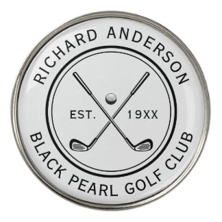 Elegant Custom Golf Club Name   Ball Marker