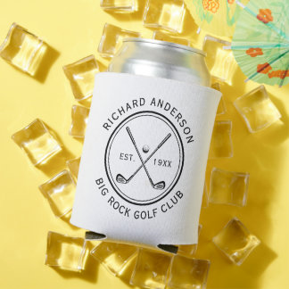 Elegant Custom Golf Club Name   Can Cooler