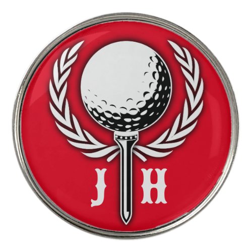 Elegant Custom Golf Monogram Design Golf Ball Mark Golf Ball Marker