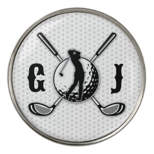 Elegant Custom Golf Monogram Design Golf Ball Mark Golf Ball Marker