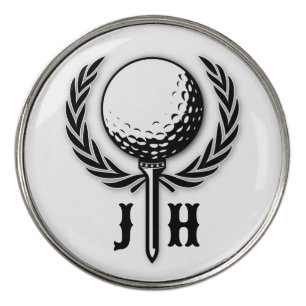 Elegant Custom Golf Monogram Design Golf Ball Mark Marker