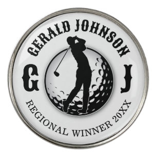 Elegant Custom Golf Monogram Design Golf Ball Mark Marker
