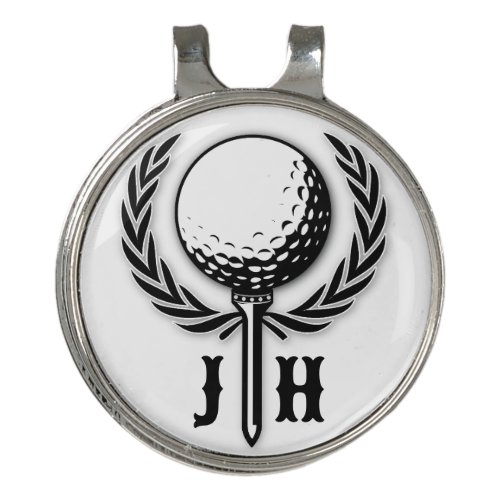 Elegant Custom Golf Monogram Design Golf Hat Clip