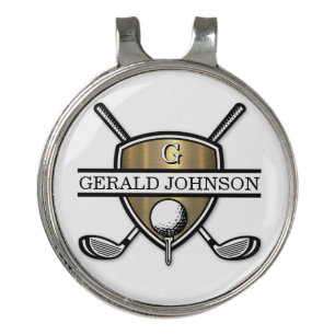 Elegant Custom Golf Monogram Design Golf Hat Clip