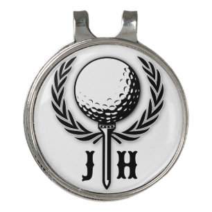 Elegant Custom Golf Monogram Design Hat Clip