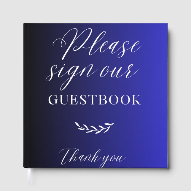 Elegant Custom Guest Book (Front)