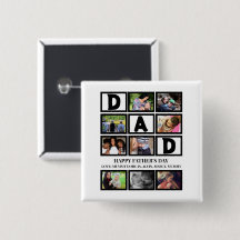 Elegant Custom  Happy Fathers Day 9 Photo Collage 