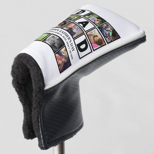 Elegant Custom  Happy Fathers Day 9 Photo Collage  Golf Head Cover