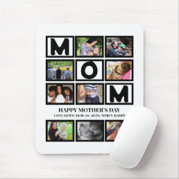 Elegant Custom  Happy Mothers Day 9 Photo Collage  Mouse Pad