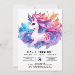 Elegant Custom Horse Birthday Invitation