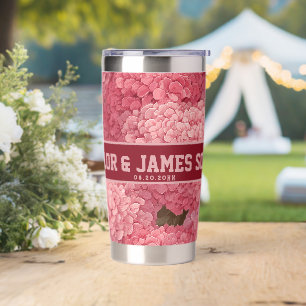 Elegant Custom Hydrangeas Drinkware For Bridal Sho Insulated Tumbler