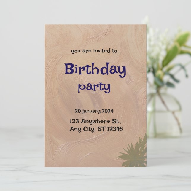 Elegant Custom Invitation Card for Any Occasion  (Standing Front)