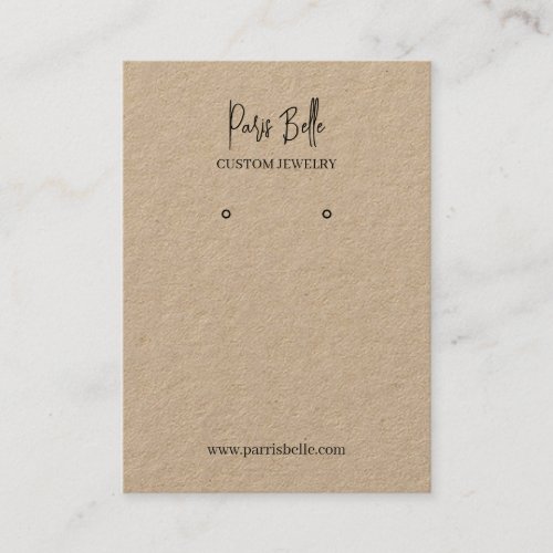 Elegant Custom Jewelry Earrings Display Card