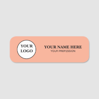 Elegant Custom Logo Employee Name Tag