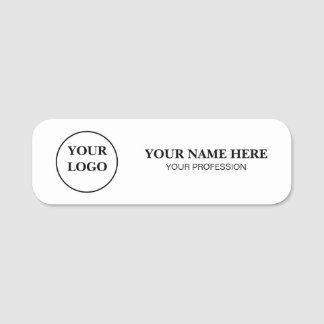 Elegant Custom Logo Employee Name Tag