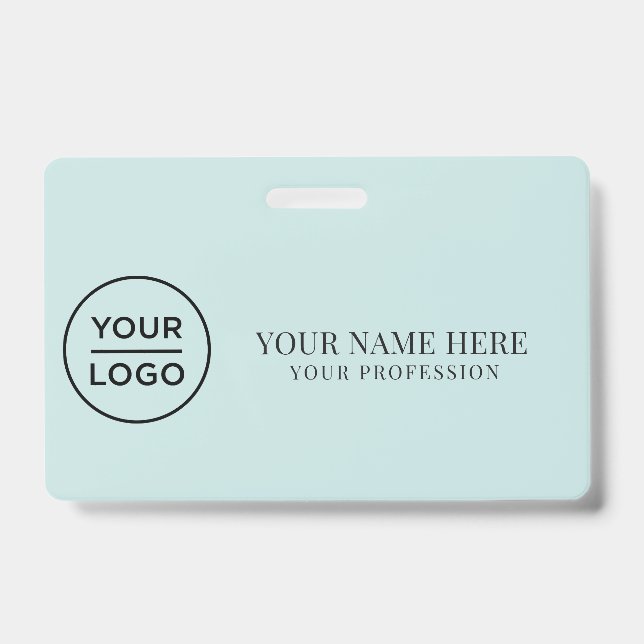 Elegant custom Logo Employee Simple Badge (Front)