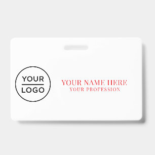 Elegant custom Logo Employee Simple Badge