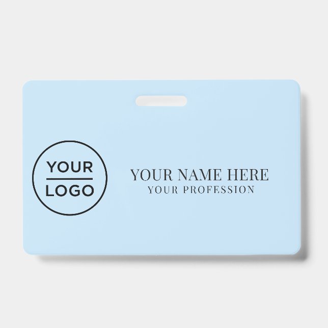 Elegant custom Logo Employee Simple Badge (Front)