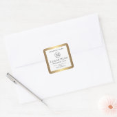 Elegant custom logo golden gradient product label (Envelope)