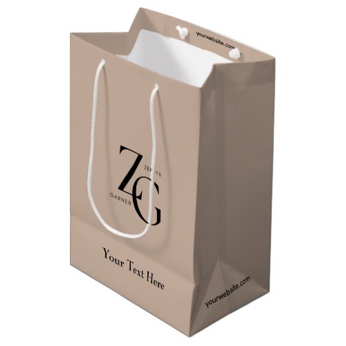 Elegant Custom Logo Jewelry Business Medium Gift Bag