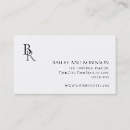 Elegant Custom Logo Monogram Business Card
