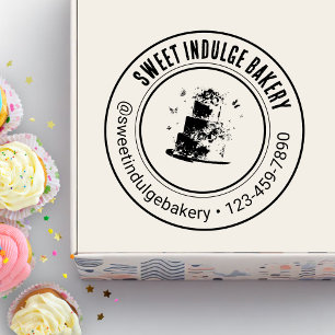 Elegant Custom Logo Name Bakery  Self-inking Stamp