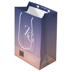 Elegant Custom Logo QR Code Business Medium Gift Bag