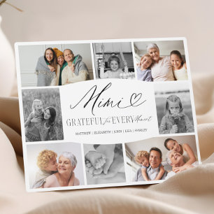 Elegant Custom Mimi Photo Collage Keepsake Plaque