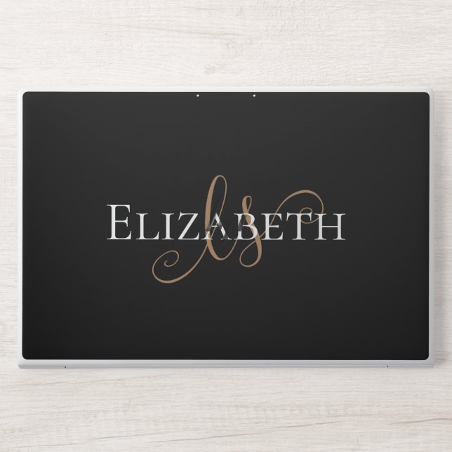 Elegant Custom Minimalist Personalized Name HP Laptop Skin (Front)