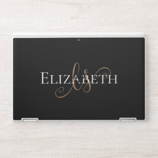 Elegant Custom Minimalist Personalized Name HP Laptop Skin