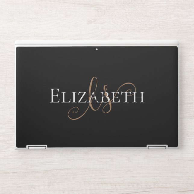 Elegant Custom Minimalist Personalized Name HP Laptop Skin (Front)