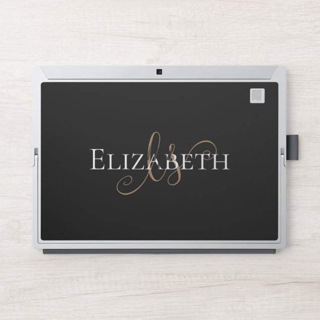 Elegant Custom Minimalist Personalized Name HP Laptop Skin (Front)