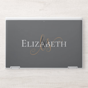 Elegant Custom Minimalist Personalized Name HP Laptop Skin