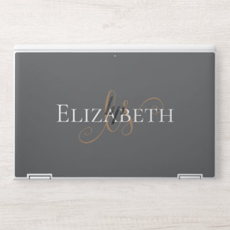 Elegant Custom Minimalist Personalized Name HP Laptop Skin