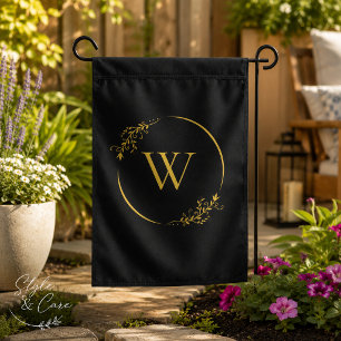 Elegant Custom Monogram Double Sided Garden Flag