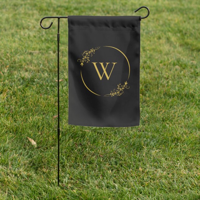 Elegant Custom Monogram Double Sided Garden Flag (In SItu)