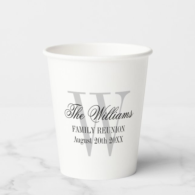 Family Reunion Cups, Personalized Plastic Cups, Reunion Party