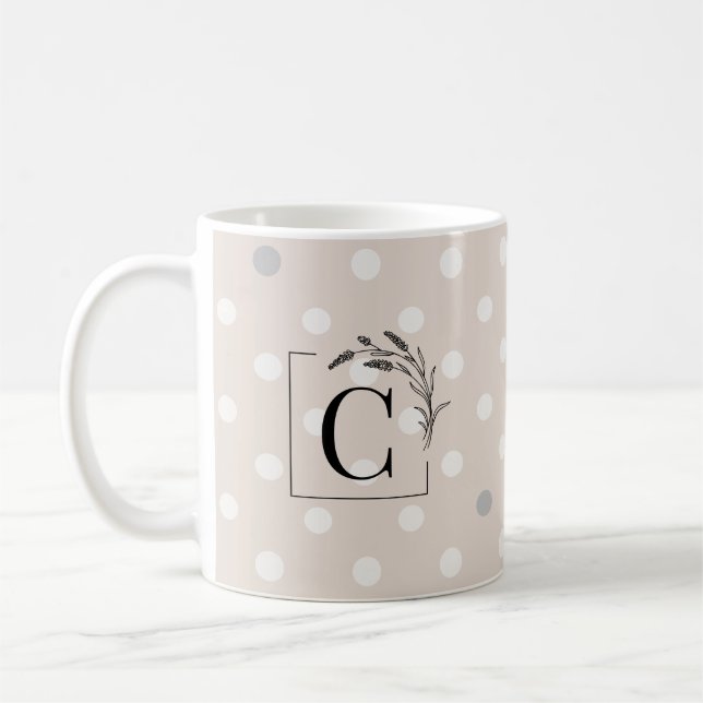 Elegant Custom Monogram Mug – Wedding Favor (Left)