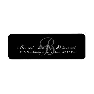 Elegant Custom Monogram Return Address Labels